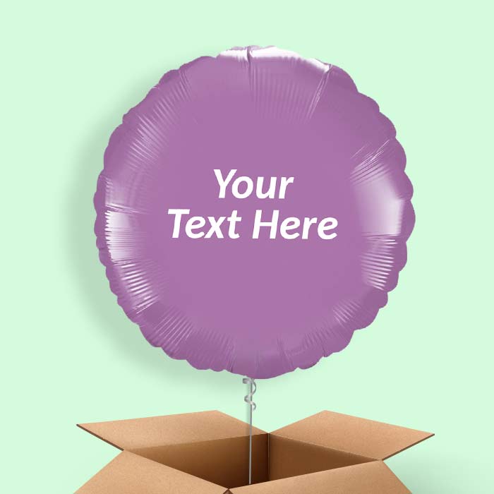 Personalised Lilac Balloons in a Box - Circle - 1 Balloon | Small Indoor Plants