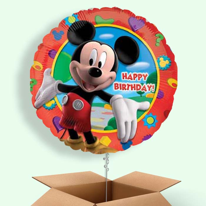 Mickey Mouse Happy Birthday Balloon in a Box - 1 Balloon | Small Indoor Plants