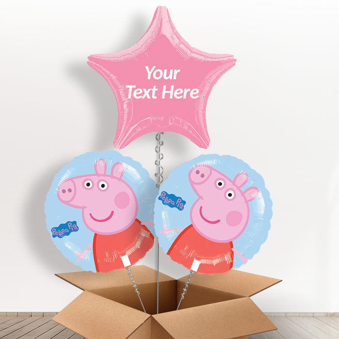 Personalised Peppa Pig Balloons in a Box - Balloon Trio | Small Indoor Plants