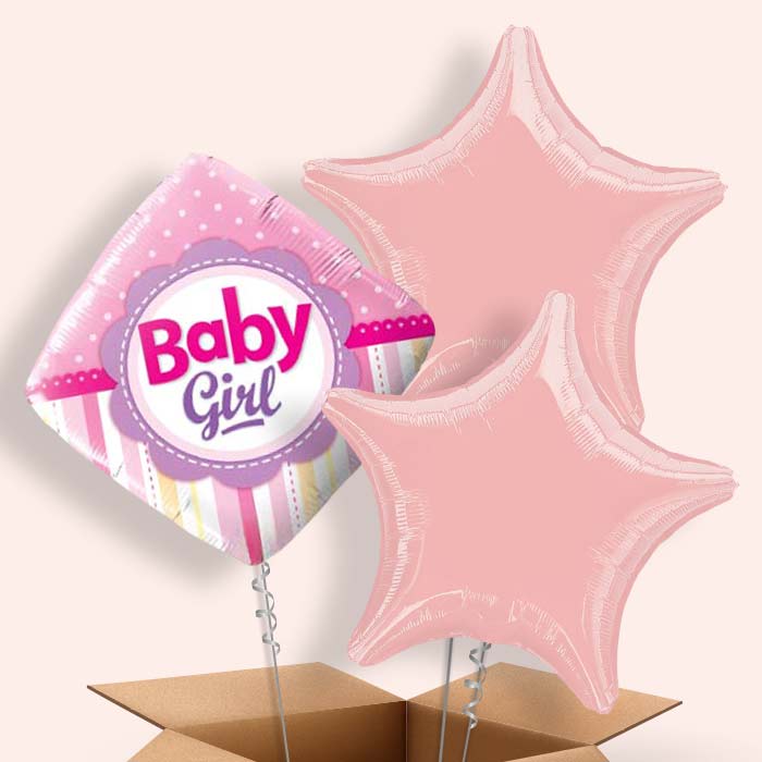 Baby Girl Balloons Delivered (Diamond)