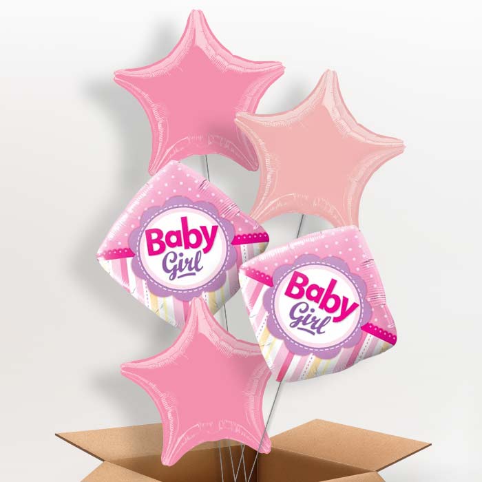 Baby Girl Balloons Delivered (Diamond)