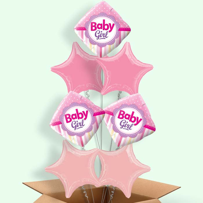 Baby Girl Balloons Delivered (Diamond)