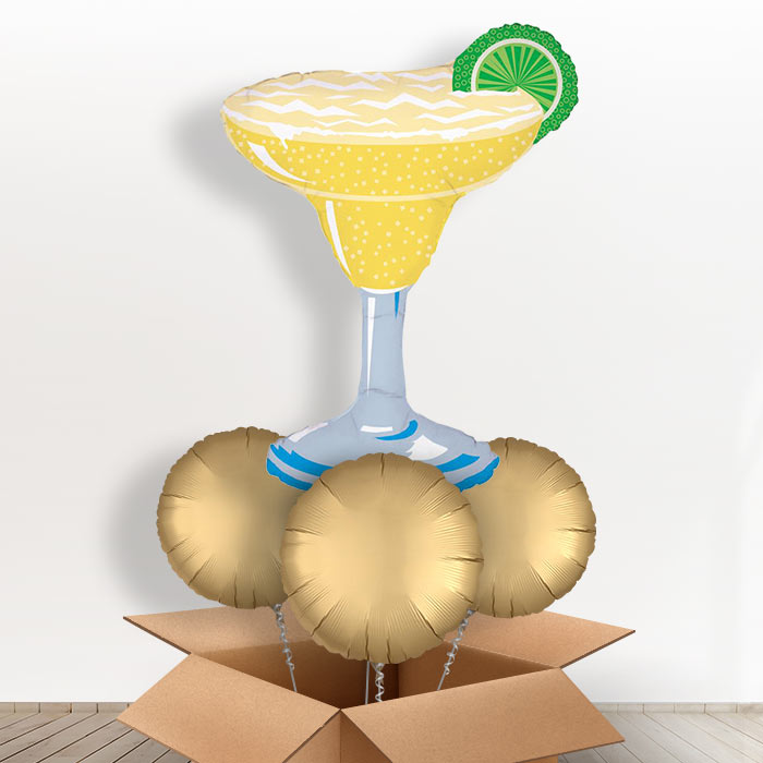 Giant Margarita Balloon in a Box - With 3 Themed Balloons | Small Indoor Plants