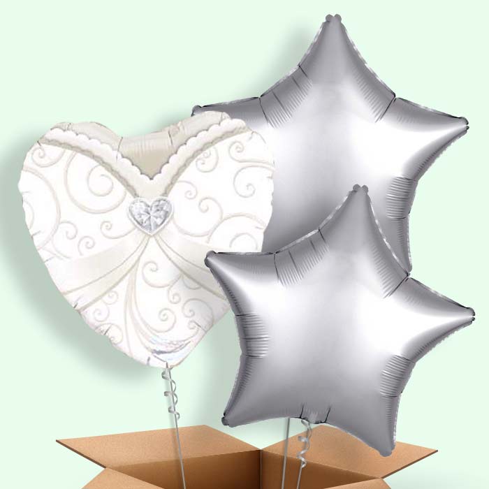 Wedding Dress Balloons in a Box