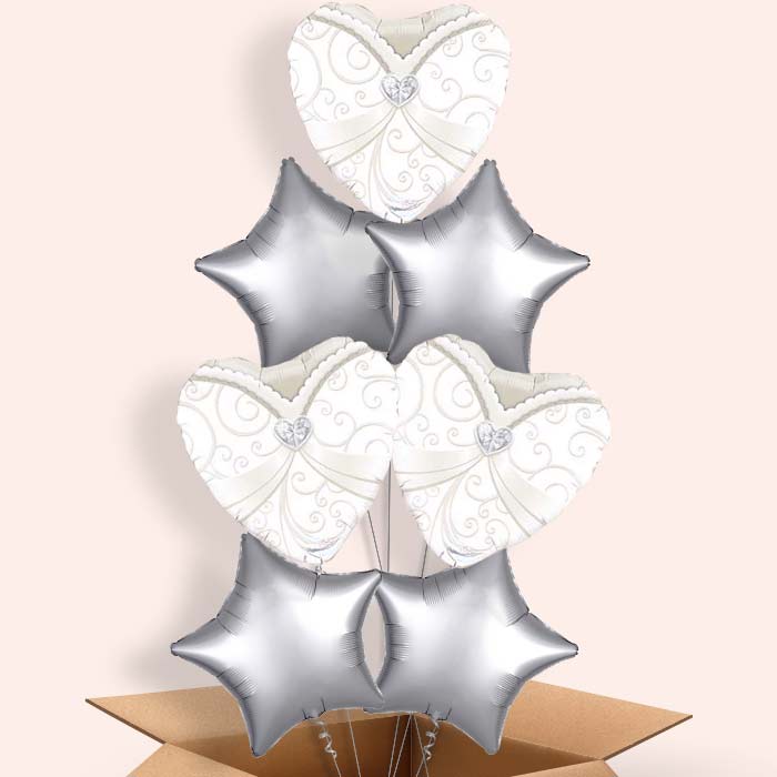 Wedding Dress Balloons in a Box