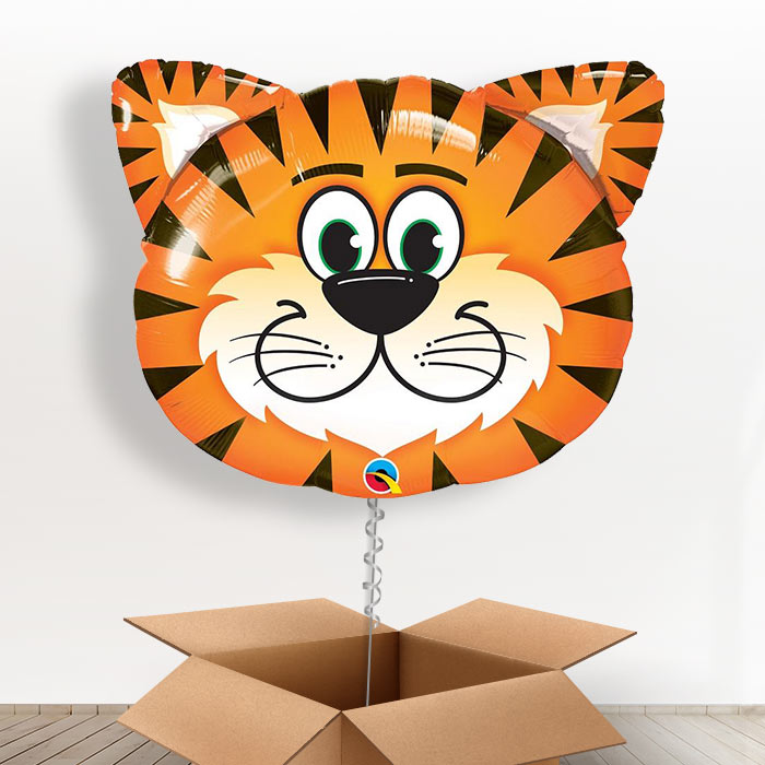 Giant Head Tiger Balloon in a Box - Giant Balloon | Small Indoor Plants