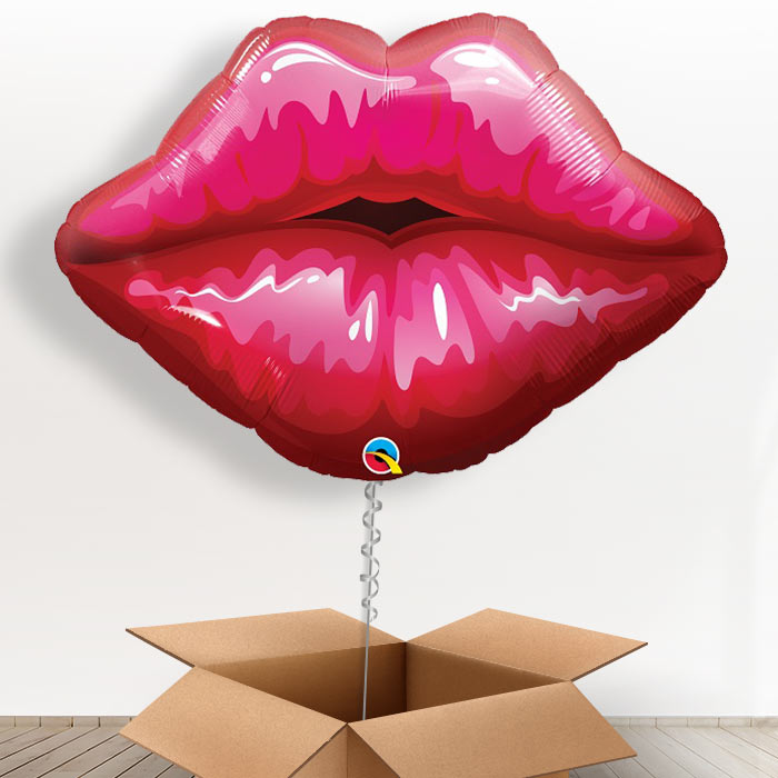 Giant Red Balloon Lips in a Box - Giant Balloon | Small Indoor Plants