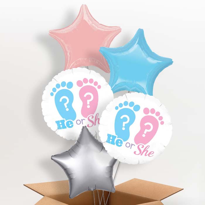 Balloon Gender Reveal in a Box (He or She)