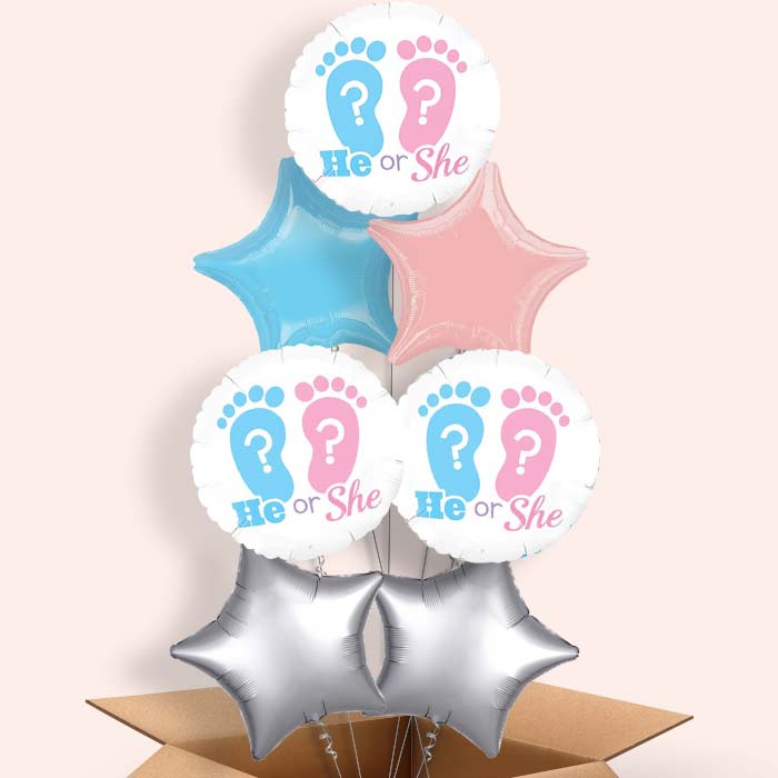 Balloon Gender Reveal in a Box (He or She)