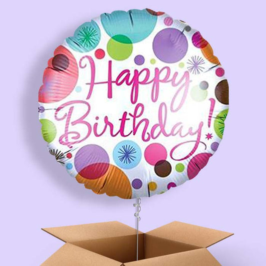 Happy Birthday Pastel Balloons in a Box - 1 Balloon | Small Indoor Plants