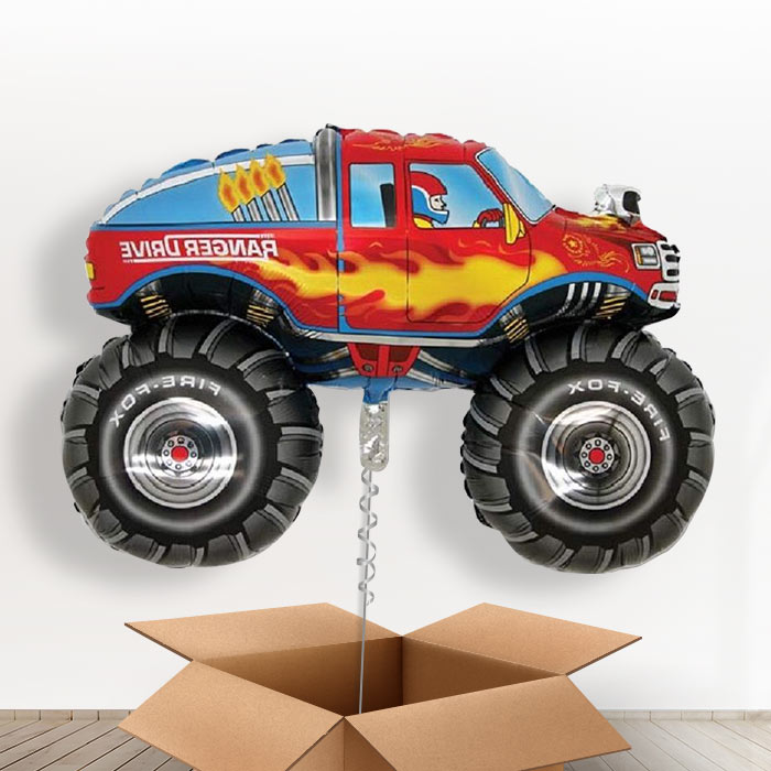 Giant Monster Truck Balloons in a Box - Giant Balloon | Small Indoor Plants