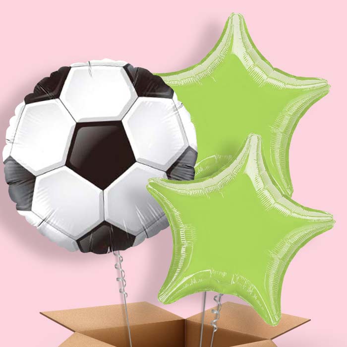 Football Foil Balloons in a Box - 3 Balloon | Small Indoor Plants