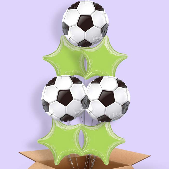 Football Foil Balloons in a Box - 7 Balloon | Small Indoor Plants