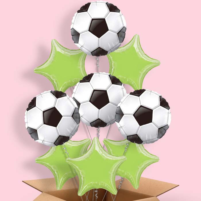 Football Foil Balloons in a Box - 9 Balloon | Small Indoor Plants