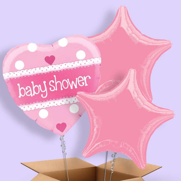 Pink Baby Shower Balloons Delivered Inflated