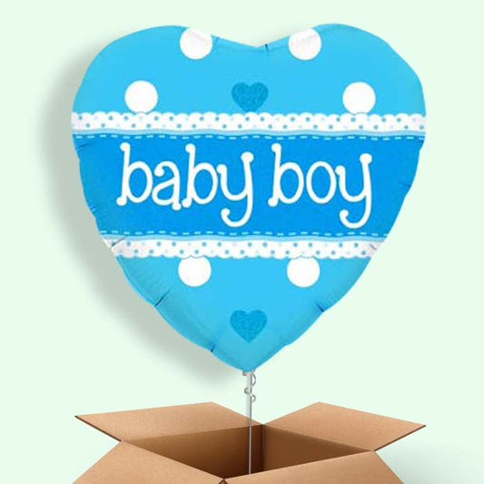 Balloons Baby Shower in a Box (Blue Polka) - 1 Balloon | Small Indoor Plants