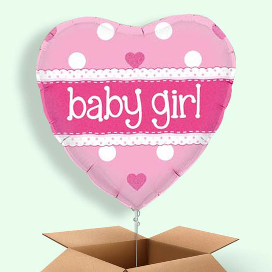Baby Shower Helium Balloons in a Box (Pink Polka) - 1 Balloon | Small Indoor Plants