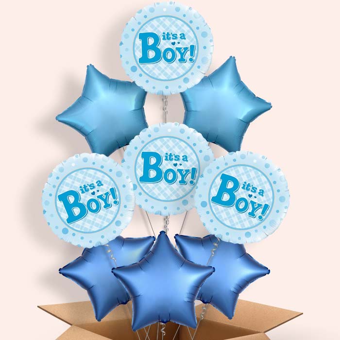 New Baby Balloons in a Box (It's a Boy) - 9 Balloon | Small Indoor Plants