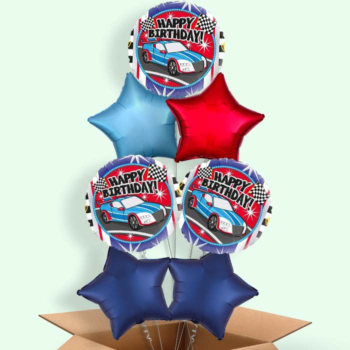 Race Car Balloons in a Box - 7 Balloon | Small Indoor Plants