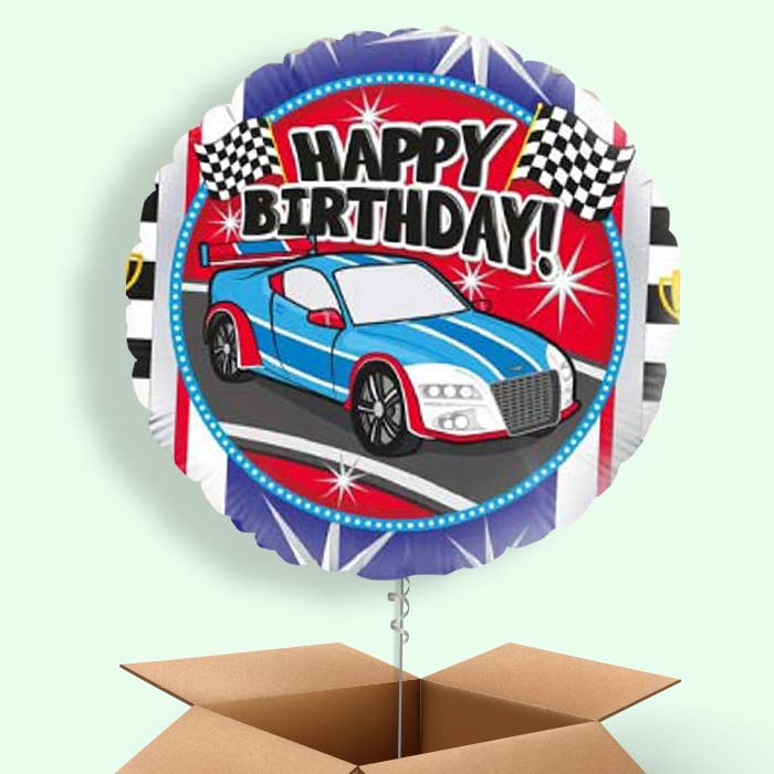 Race Car Balloons in a Box - 1 Balloon | Small Indoor Plants
