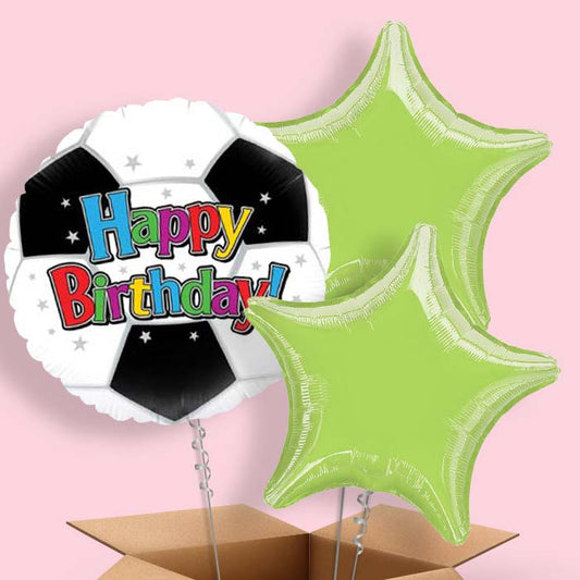 Football Birthday Balloons in a Box - 3 Balloon | Small Indoor Plants