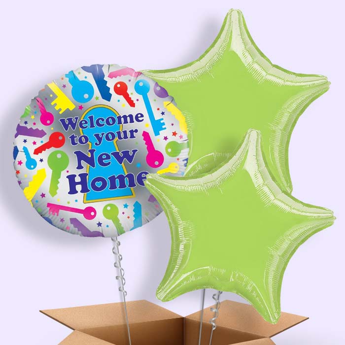 Welcome to Your New Home 3 Balloon Bunch in a Box