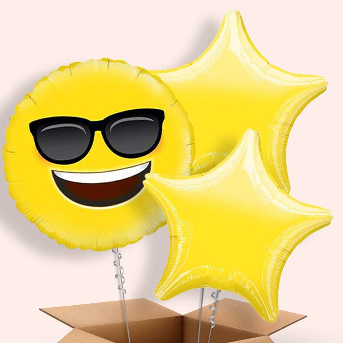Cool | Sunglasses Emoji Balloon in a Box