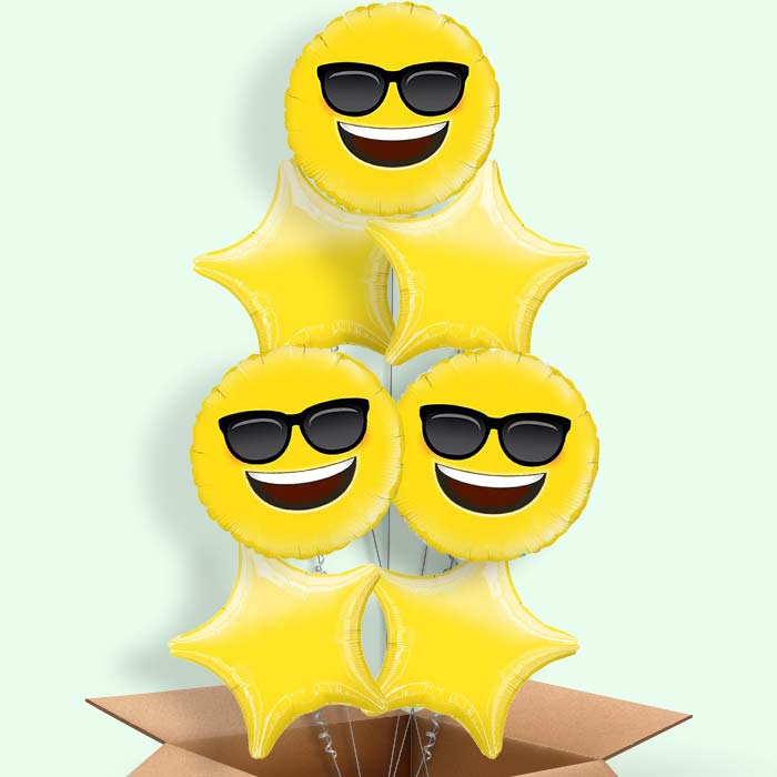 Cool | Sunglasses Emoji Balloon in a Box