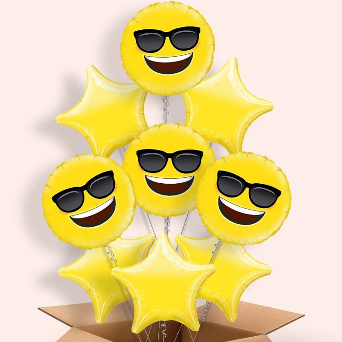 Cool | Sunglasses Emoji Balloon in a Box