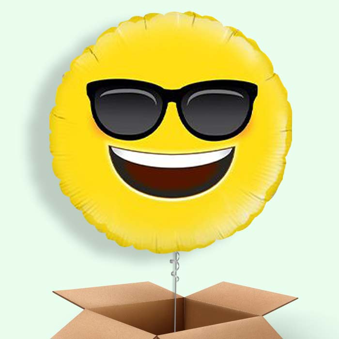 Cool | Sunglasses Emoji Balloon in a Box