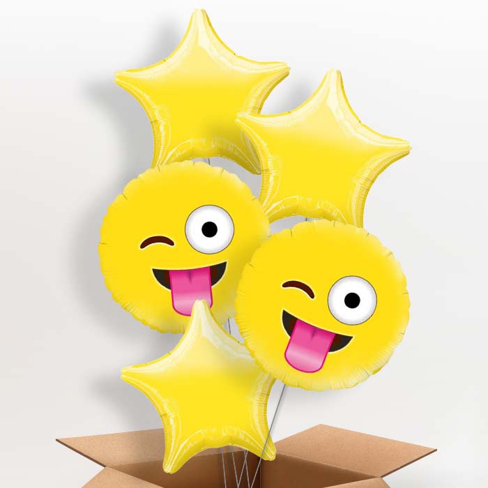 Crazy Emoji Helium Balloons in a Box