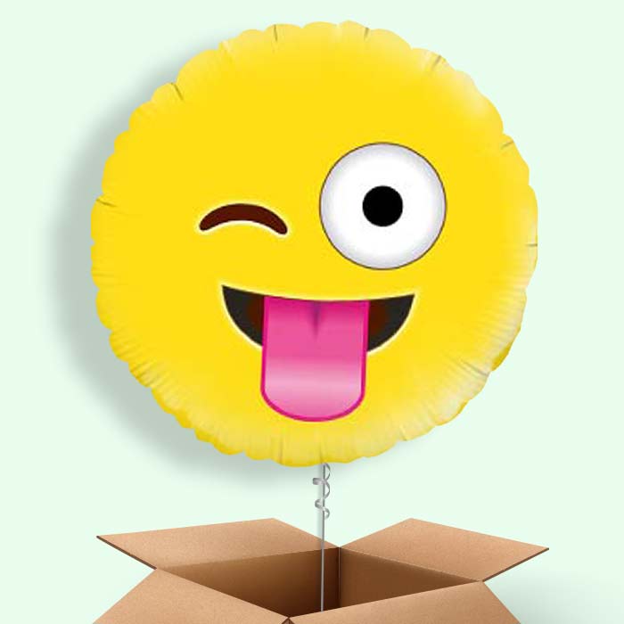 Crazy Emoji Helium Balloons in a Box - 1 Balloon | Small Indoor Plants