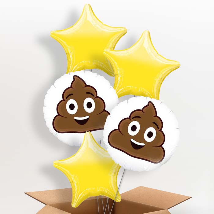 Poop Emoji Helium Balloon in a Box