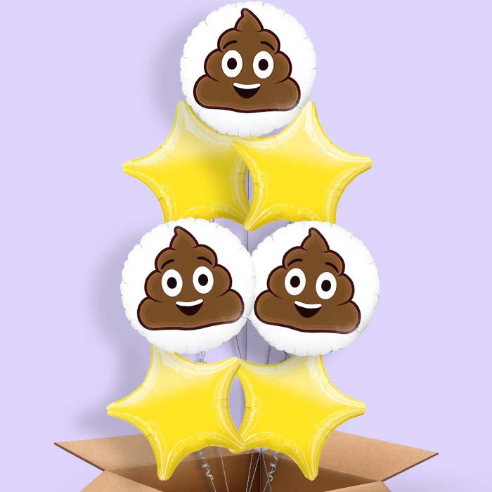 Poop Emoji Helium Balloon in a Box