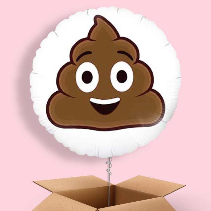 Poop Emoji Helium Balloon in a Box