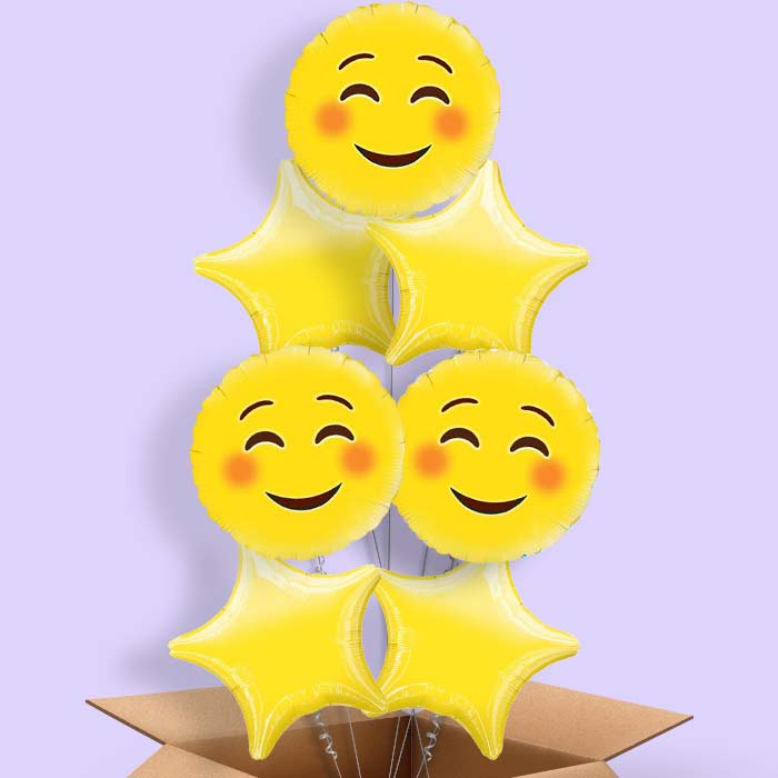Emoji Smiling Eyes Balloon in a Box