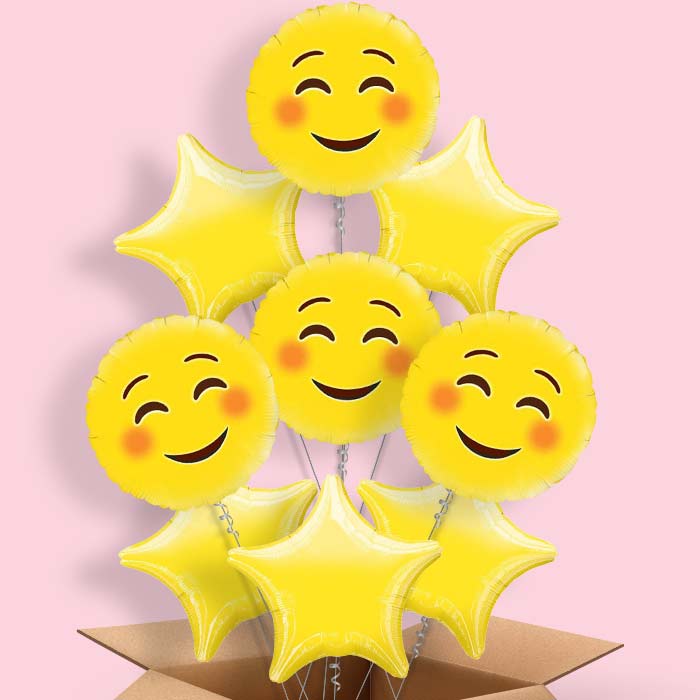 Emoji Smiling Eyes Balloon in a Box