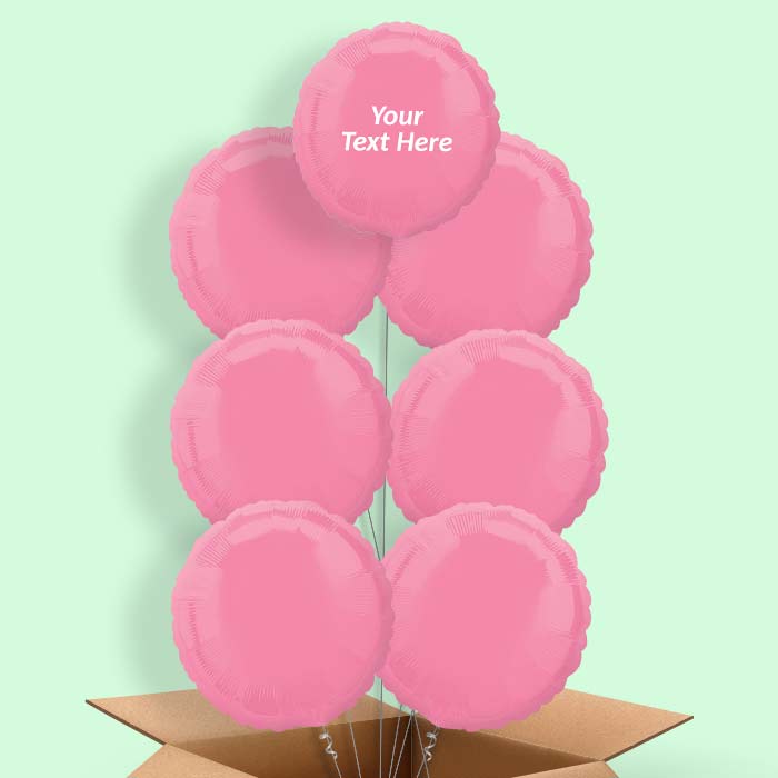 Bright Pink Plain Coloured Circle Balloon in a Box - 7 Balloon | Small Indoor Plants