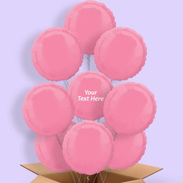 Bright Pink Plain Coloured Circle Balloon in a Box - 9 Balloon | Small Indoor Plants