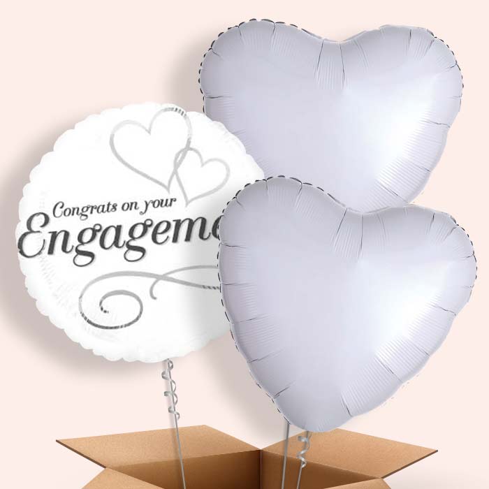 Congratulations Engagement Balloon Delivered - 3 Balloon | Small Indoor Plants