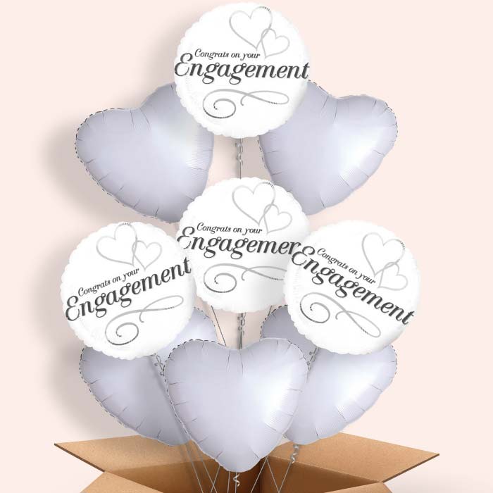 Congratulations Engagement Balloon Delivered - 9 Balloon | Small Indoor Plants