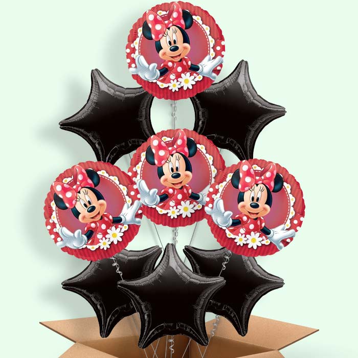 Red Minnie Mouse Helium Balloons Delivered - 9 Balloon | Small Indoor Plants