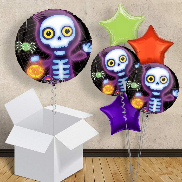 Boo Crew Skeleton Balloon in a Box - 1 Balloon | Small Indoor Plants