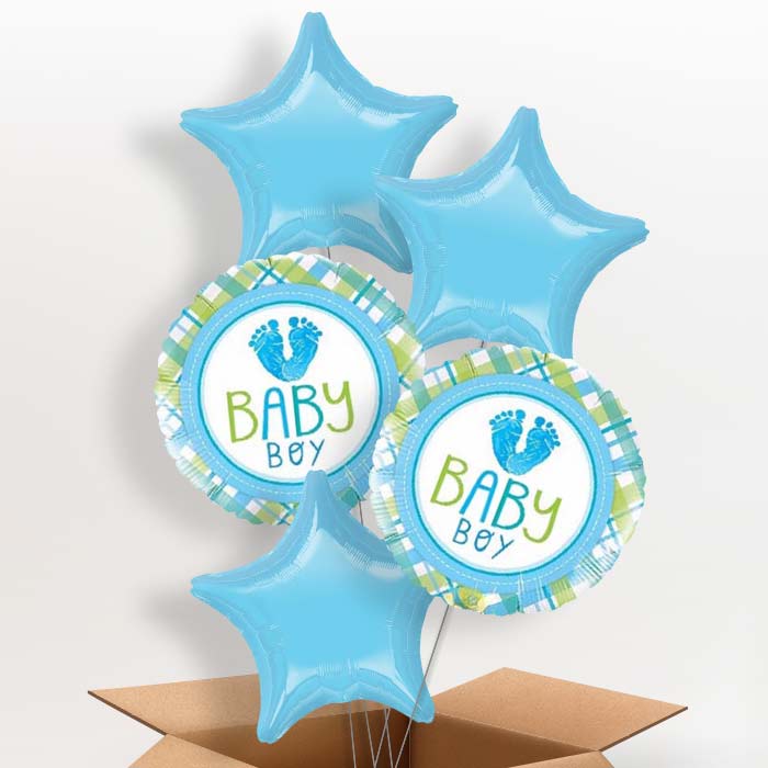 Baby Boy Balloon in a Box (Foot)