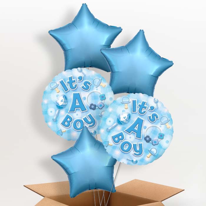 New Baby Boy Balloons in a Box (Baby Boy)