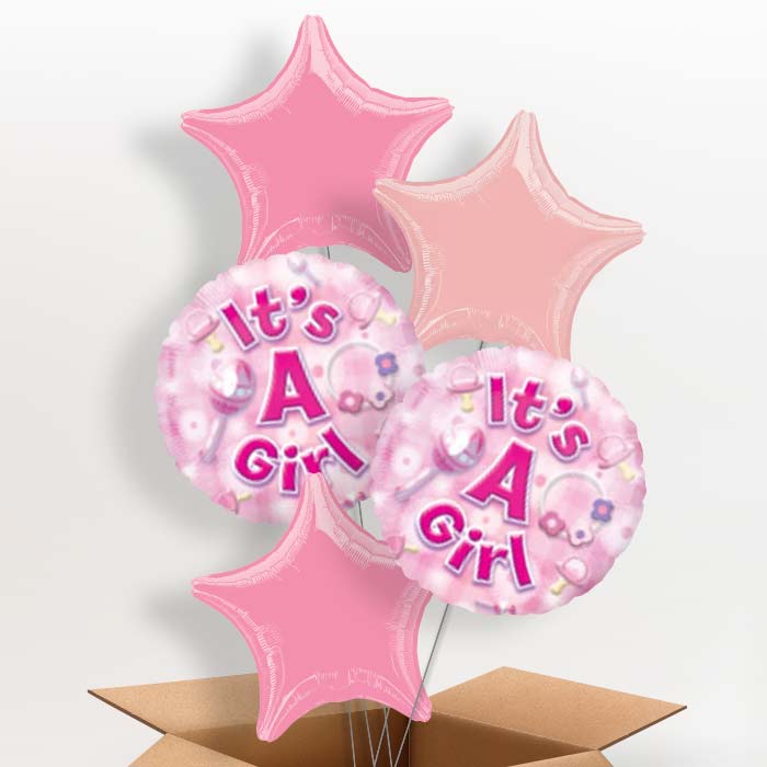 New Baby Girl Balloons in a Box (Baby Girl)