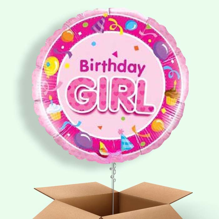 Birthday Girl Celebration Balloon in a Box