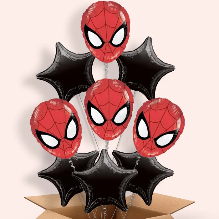 Spiderman Head Balloon in a Box Gift - 9 Balloon | Small Indoor Plants