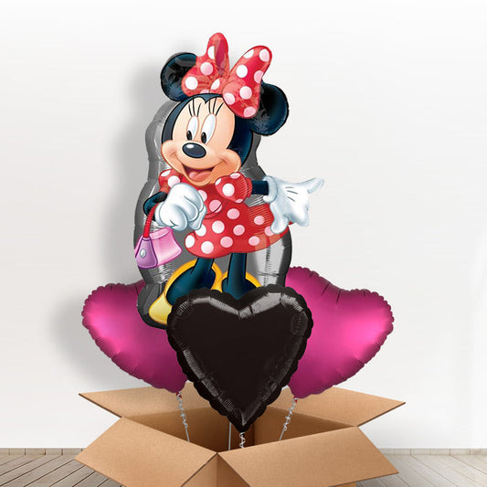 Giant Minnie Mouse Helium Balloon in a Box - With 3 Themed Balloons | Small Indoor Plants