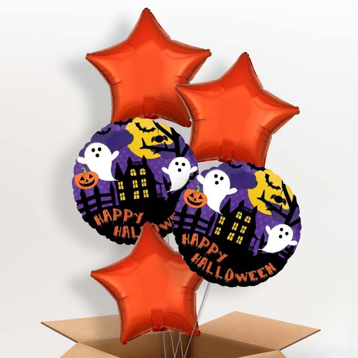 Halloween Balloon in a Box (Bat) - 5 Balloon | Small Indoor Plants
